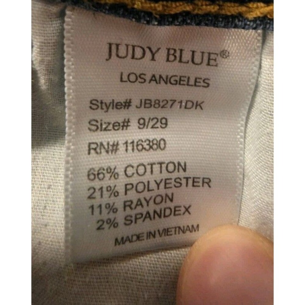 Judy Blue Angie Mid Rise Distressed Skinny Jeans Womens 9 29 Blue Denim 28x25 - Picture 8 of 11